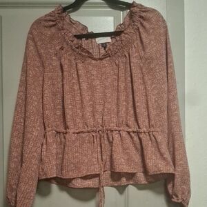 Universal Thread Women's Ruffled Blouse in Pink